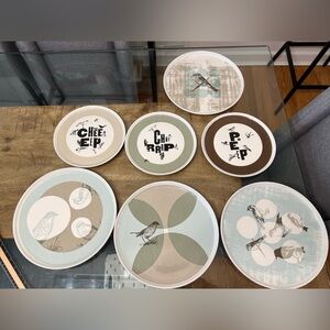 Rare NEW Bethany Lowe Designs Everware BIRD 11 1/4" & Peep Song Bird Plates 9”